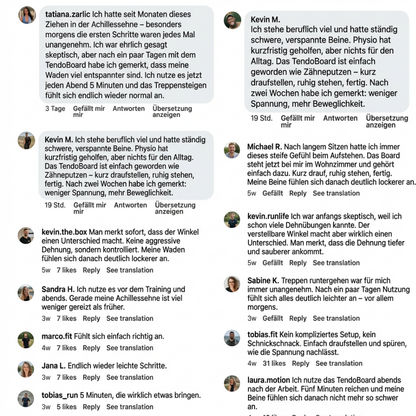 PREMIUM TENDOBOARD - Damit jeder Schritt wieder leicht wird