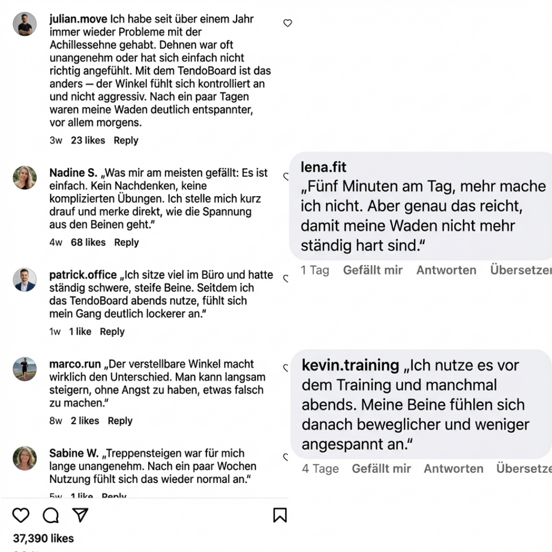 PREMIUM TENDOBOARD - Damit jeder Schritt wieder leicht wird