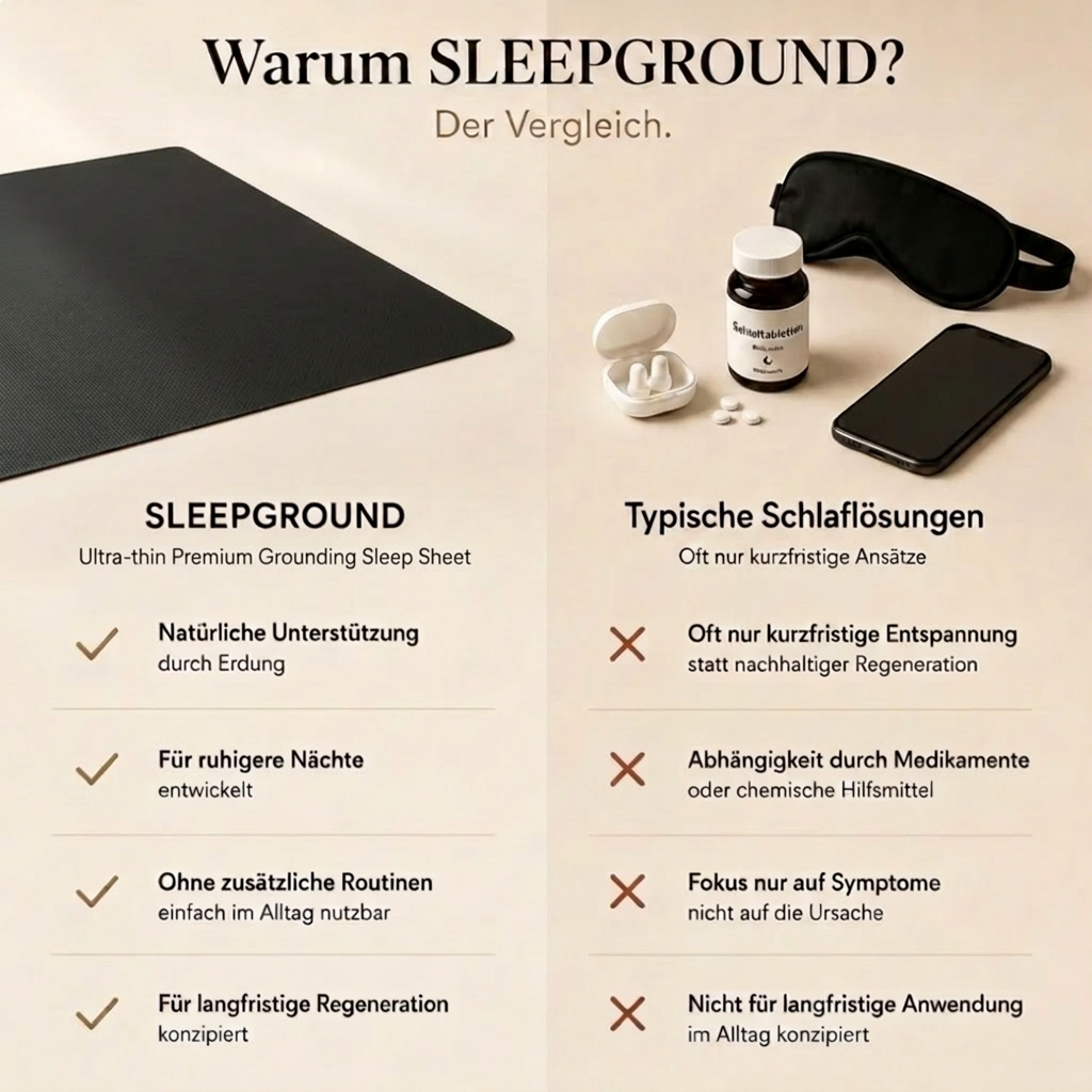 SLEEPGROUND Erdungsmatte – Endlich wieder tief und erholt schlafen
